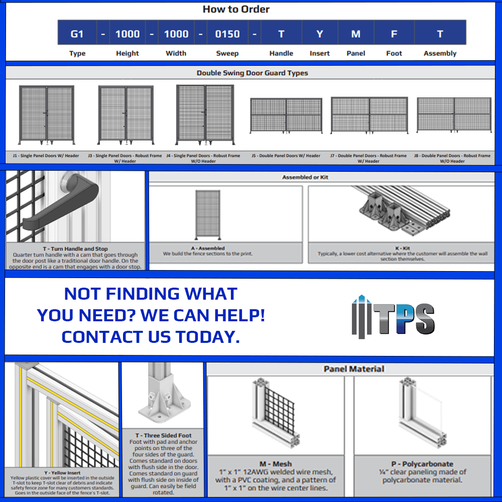 J8-1700-3200-0150-UYMTA DOUBLE PANEL, DOUBLE DOOR-FRAME W/O HEADER-HANDLE RIGHT 1700MM X 3200MM 1" MESH, ASSEMBLED
